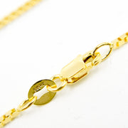 073VED. 14K Solid Gold Box Link Chain